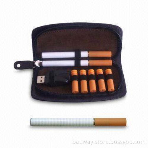 Electronic Cigarette with Leather Case and 3.3 to 4.2V Working Voltage